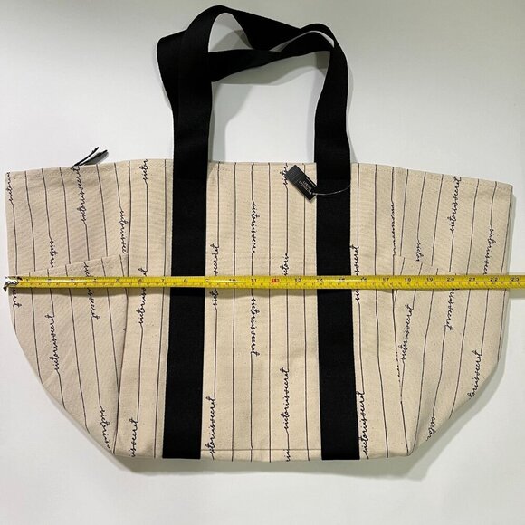 Victoria Secret Weekender Tote Bag Logo Script Beach Gym Pool Travel Bag Zipper - Picture 12 of 13